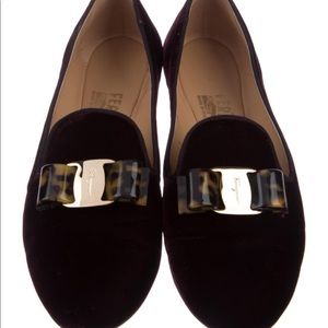 Salvatore Ferragamo Women Velvet Loafers